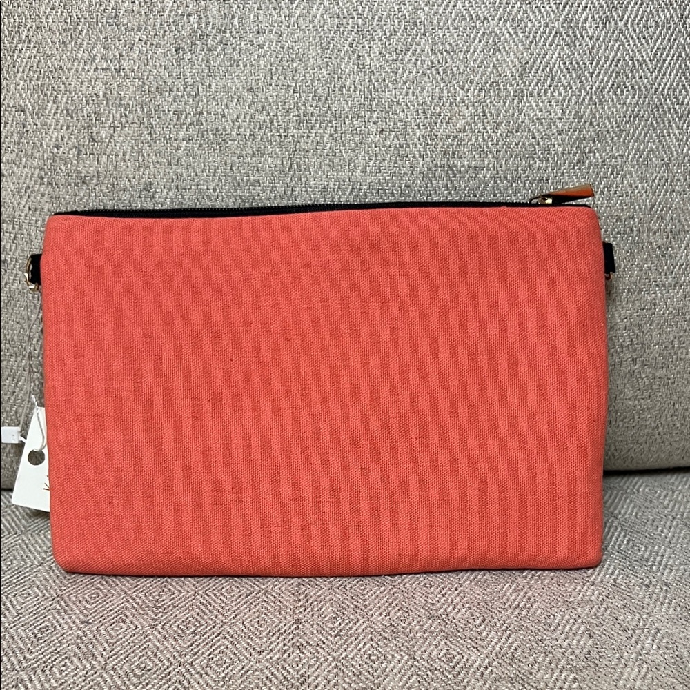 Beaded Clutch - Coral and Green - Picture 2 of 3
